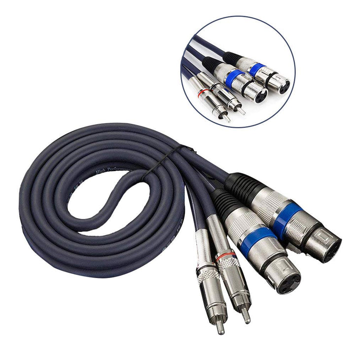 HTRUIYATY 2×XLR Weiblich Kable Auf 2×Cinch Kabel(RCA kable),Hochwertiger XLR-Stecker XLR Mikrofon XL