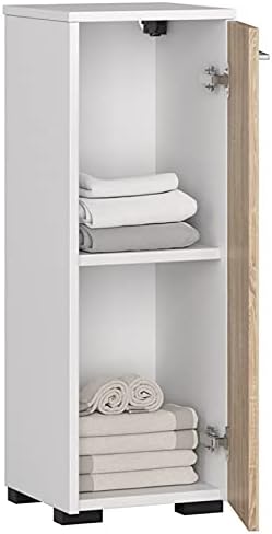 AKORD Stehender Badezimmerschrank schränke | Badezimmer kommode | FIN S30 eintürig | B30 x H82 x T30