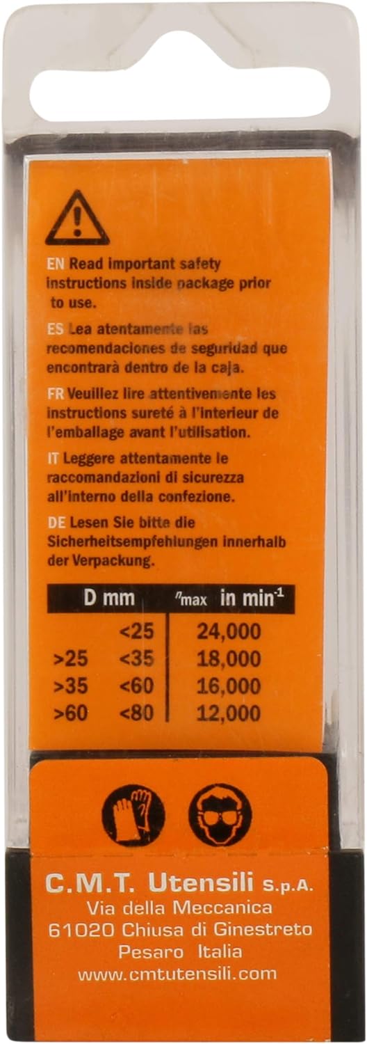 Cmt orange Tools 918,690,11 Erdbeere HW Dichtungen 7 bis 12 Grad S D 19 x 22 Acero Stahl, Acero Stah