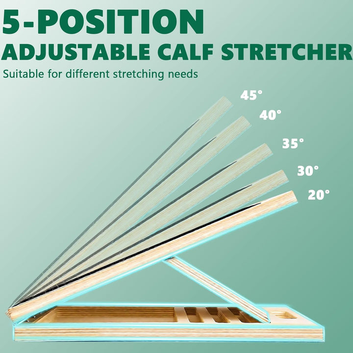 Wadendehner Schrägbrett, Holz Verstellbar Slant Board mit 5 Winkeln, Rutschfestes Wadendehner für Er