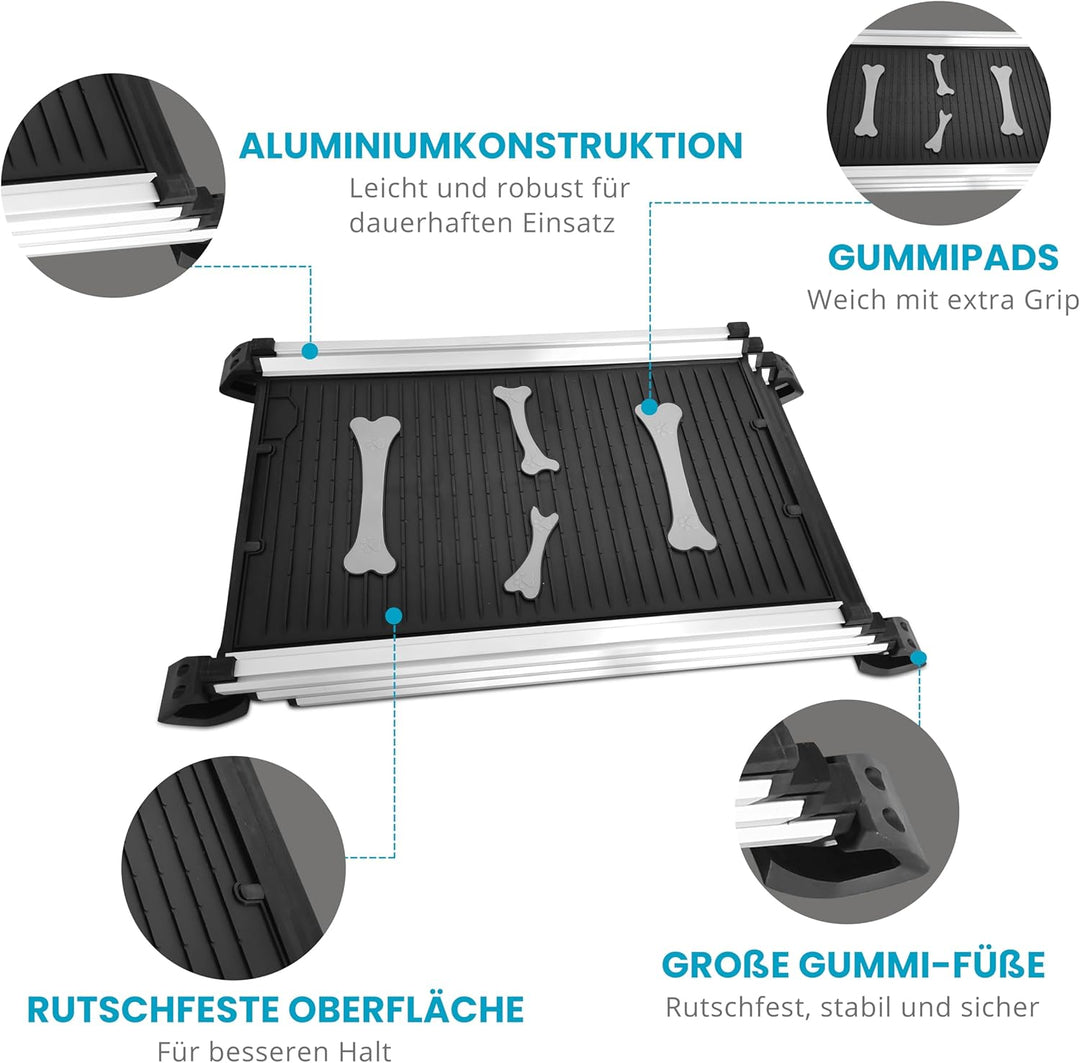 Teleskop-Hunderampe Auto-Hunderampe Hundeautorampe Auto-Kofferraumrampe für Haustiere, Autos, LKWs u