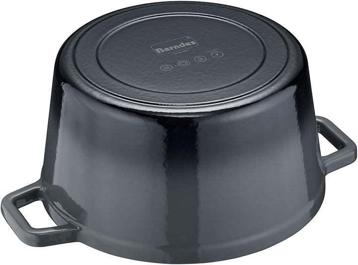 Berndes Bräter B.iron 2,5L mit Deckel - 20 cm - Gusseisen mit Emaillebeschichtung - Kochtopf zum Sch