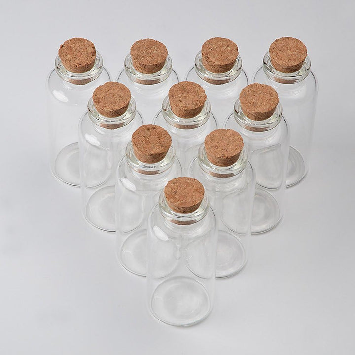 Jarvials 50pcs Leere Glasflaschen mit Korken Lucency Fläschchen Gläser Behälter für Lebensmittel Flü