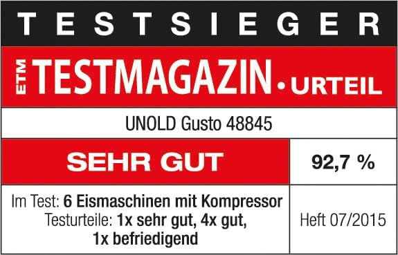 UNOLD 48845 Eismaschine Gusto mit selbstkühlendem Kompressor, 2 L Volumen, elegantes Edelstahlgehäus