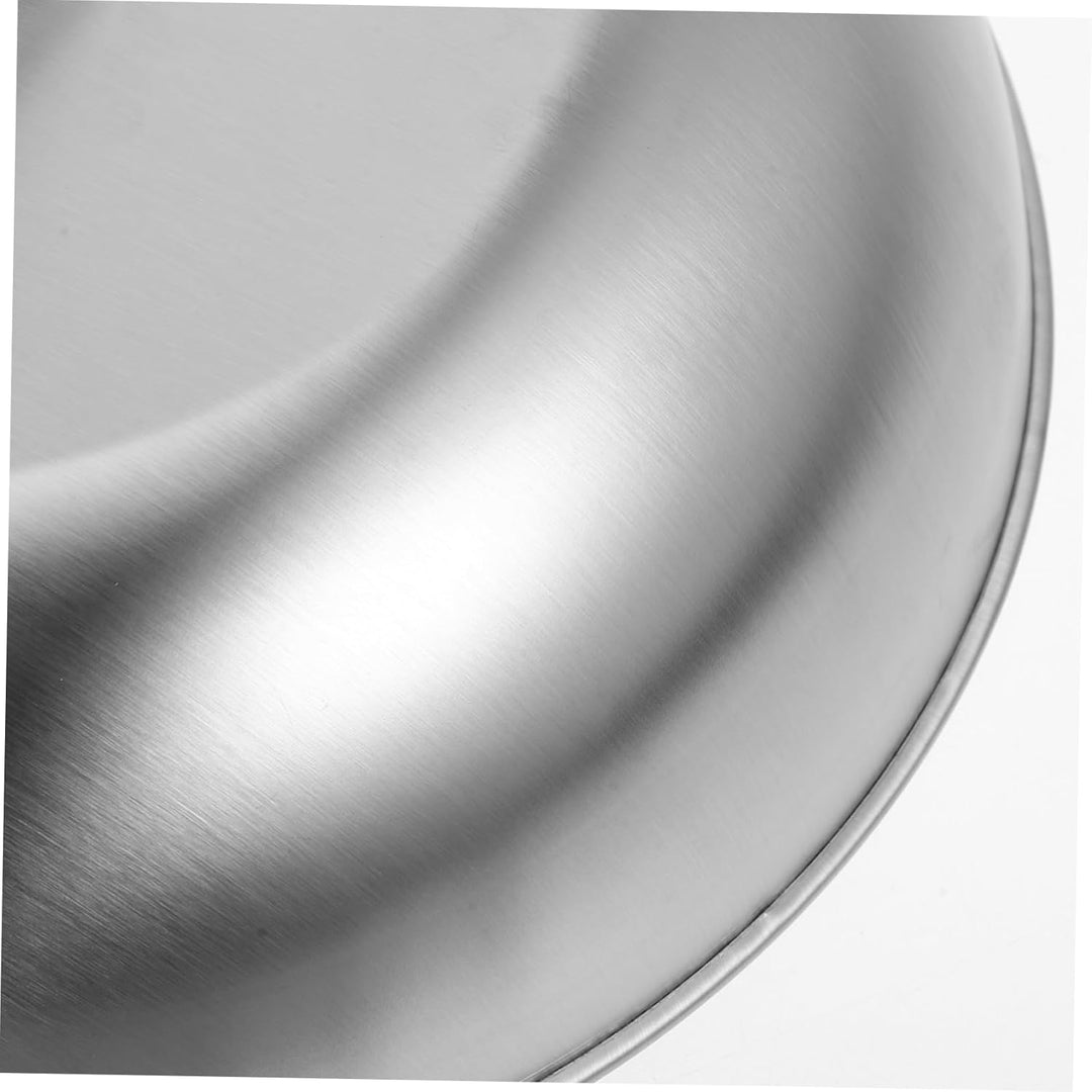 Kisangel Grillabdeckung Aus Edelstahl Runde Abdeckhaube Für Kochen Im Freien Metall-topfdeckel Zum B