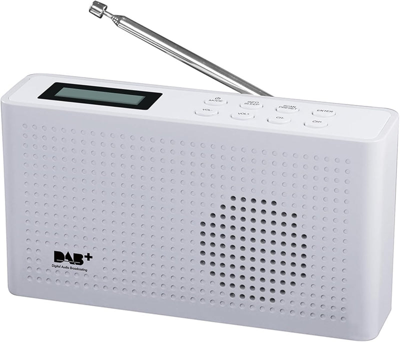 Reflexion TRA26DAB/W Tragbares UKW Radio mit DAB/DAB+ (16 Watt) Displayanzeige, Intregierter Akku, 2