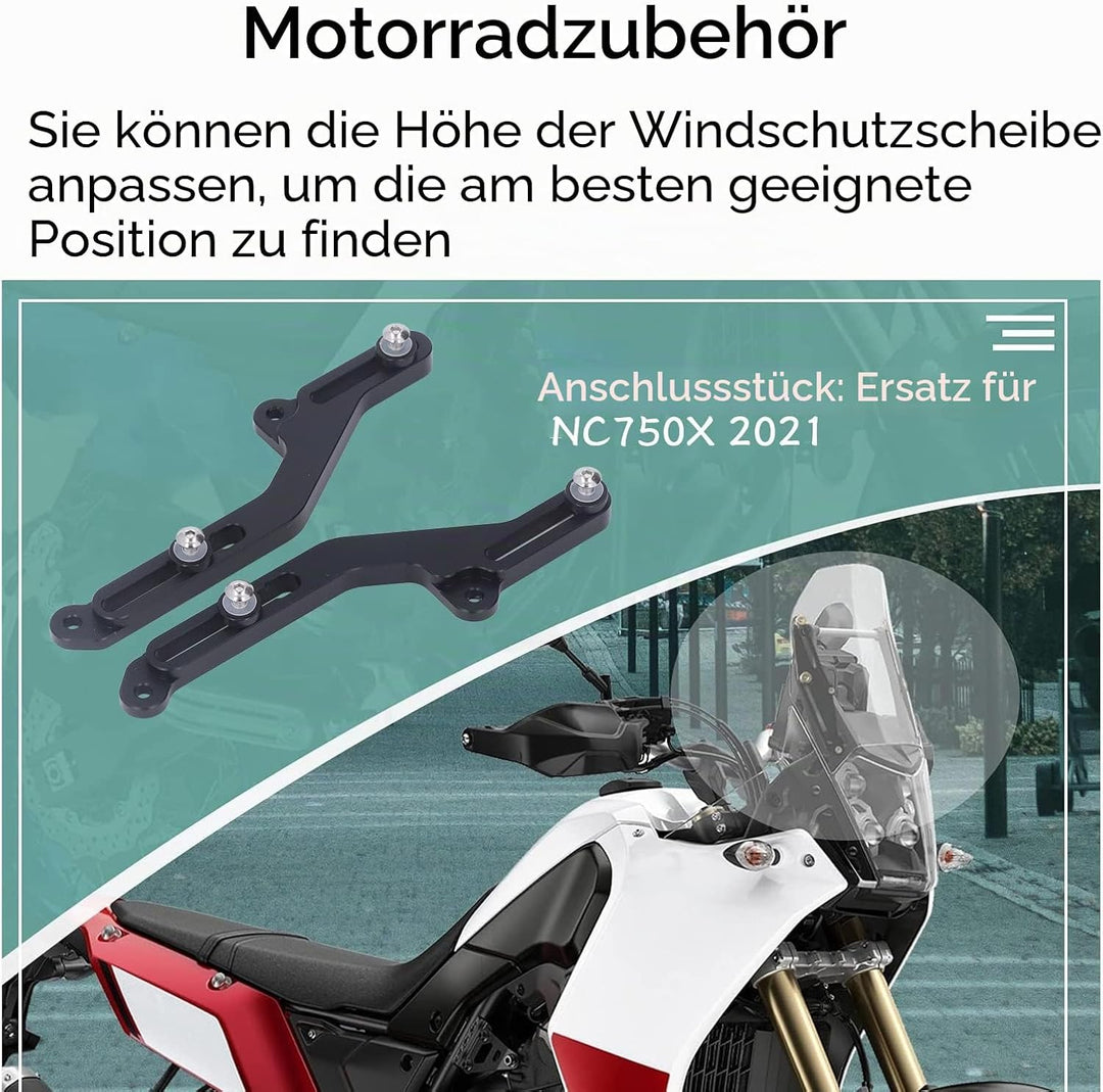 Motorrad-Windschutzscheibenversteller, 1 Paar Verstellbare Motorrad-Windschutzscheibenversteller Win