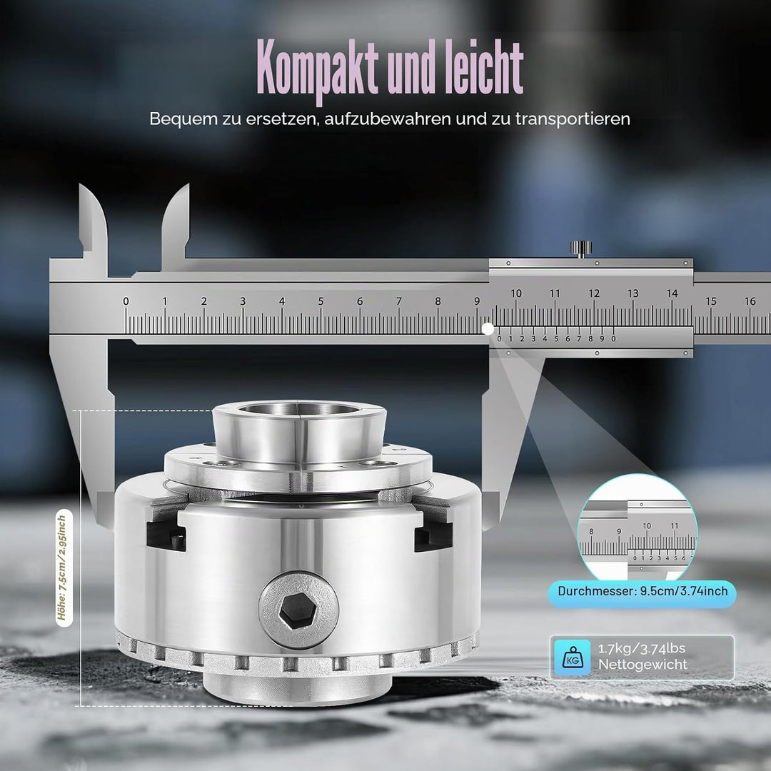 4-Backen Selbstzentrierendes Spannfutter Backenfutter Drechselfutter M33 Für Drechselbank Drechselme