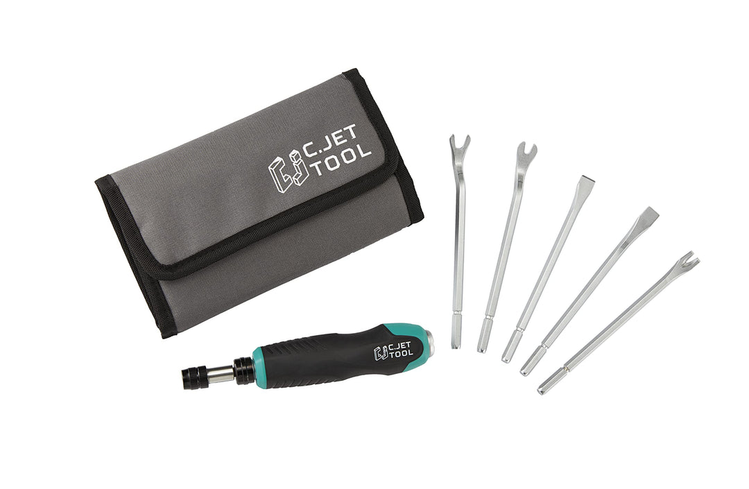 C.JET TOOL 5 Stück Hebelheber, Nagelzieher, Polsterklammerentferner, Nietenentferner, Reisszweckzieh