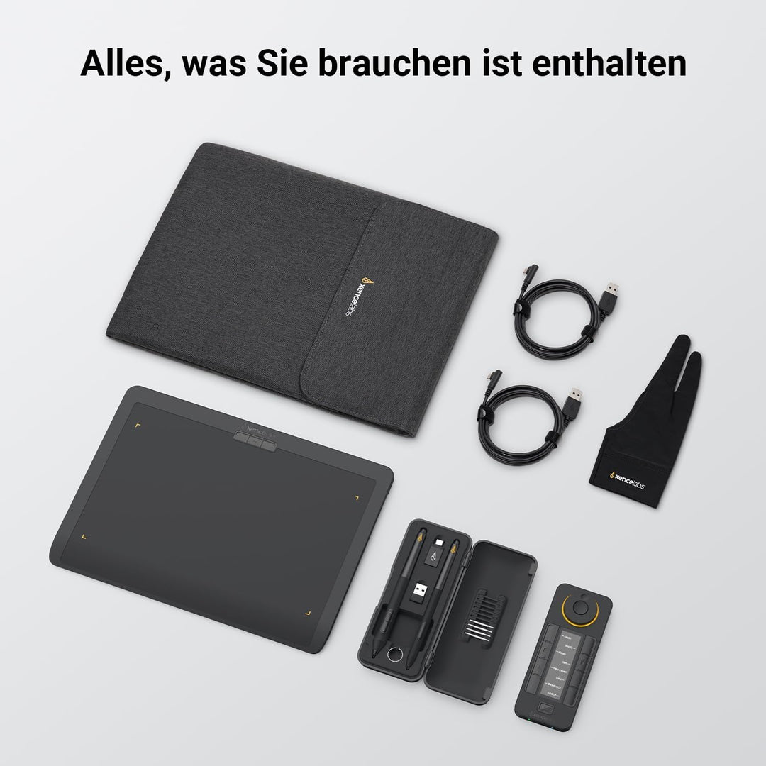 Xencelabs Pen Tablet Medium Bundle v2 Professionelles Grafiktablett 12 Zoll für Profi Kreative Zeich