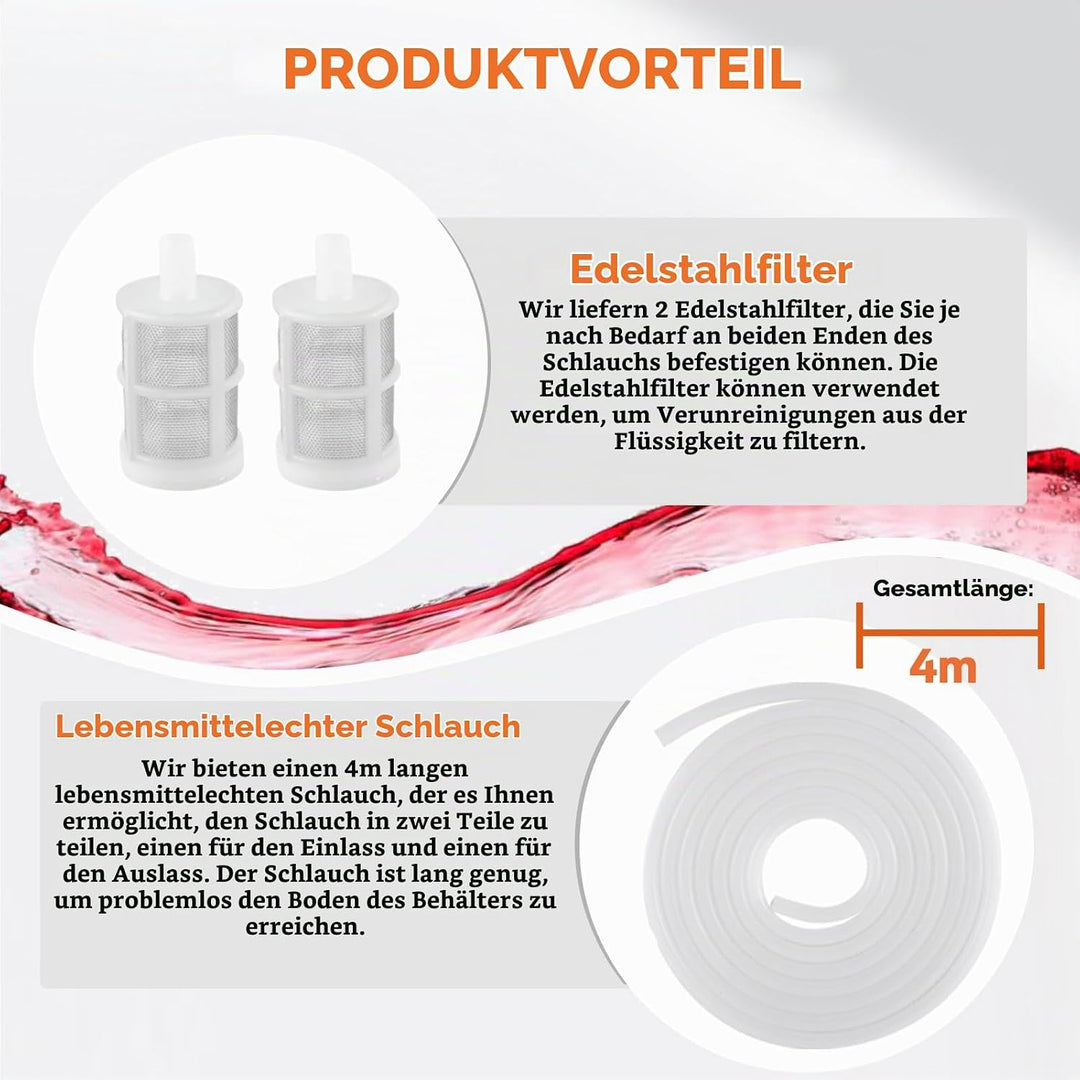 YUCHENGTECH Haushalt Bierpumpe Elektrische Weinförderpumpe Selbstansaugende Pumpe in Lebensmittelqua