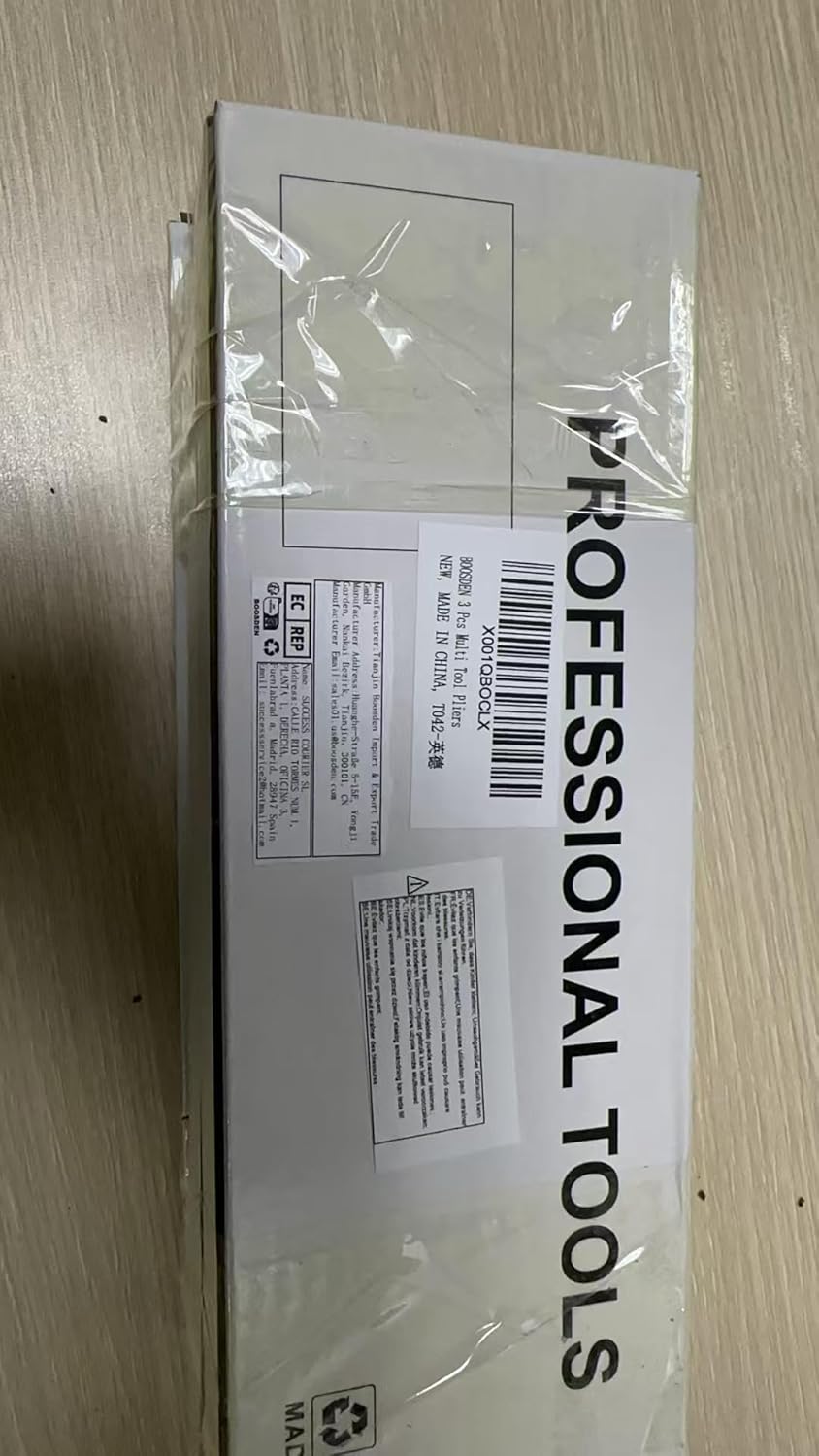 BOOSDEN Zangen Set mit 8 inch Seitenschneider, 8 inch Kombinationszange und 9 inch Spitzzange, 3-tei