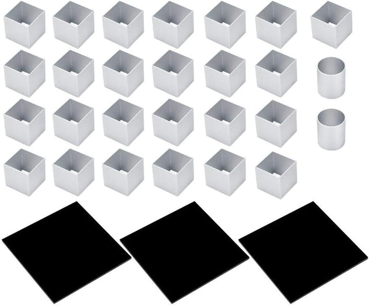 TOPINCN Backformen,3D-Metallwürfel-Kuchenform Dreischichtiges Rotations-Mousse-Kuchen-Dessert-Backfo