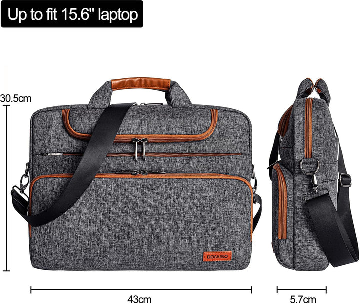 DOMISO 15-15,6 Zoll Wasserdicht Laptop Tasche Aktentasche Schultertasche Notebooktasche für 15.6" Le