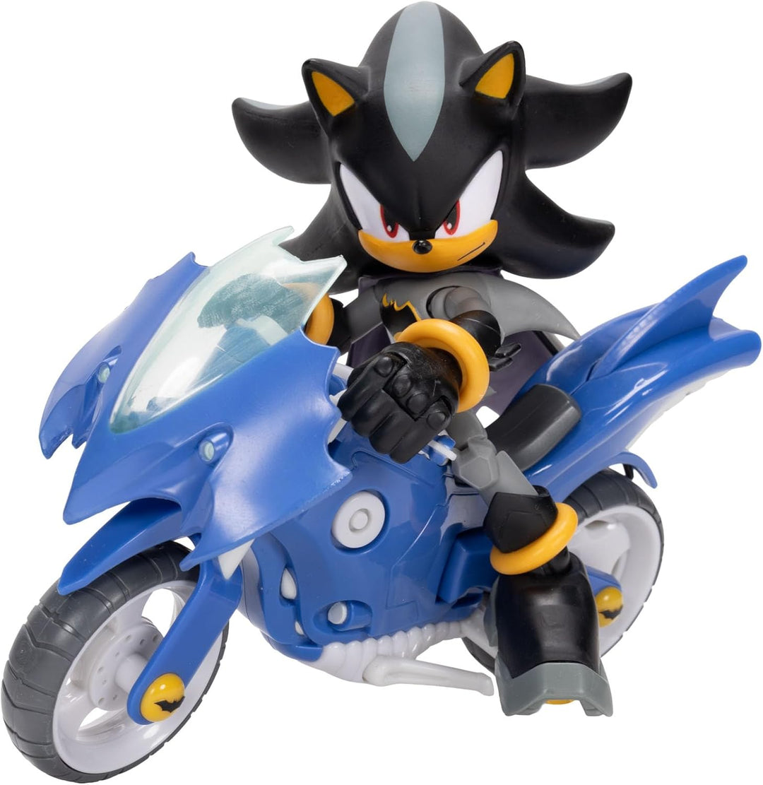 DC x Sonic Shadow als Batman &amp; Batcycle Actionfiguren-Set, offiziell lizenziert von Jakks Pacific, 1