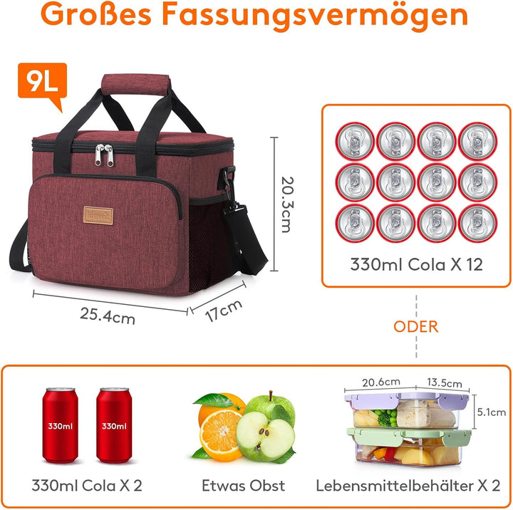 Lifewit Kleine Kühltasche, 8,5L, Isolierte Lunchtasche, Faltbare Lunch-Tasche, tragbare Brotdose für