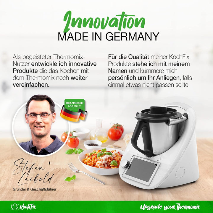 KochFix Dampfumleitung passend für Thermomix TM5, TM6, TM31, Monsieur Cuisine - Dampfumleiter zum Sc