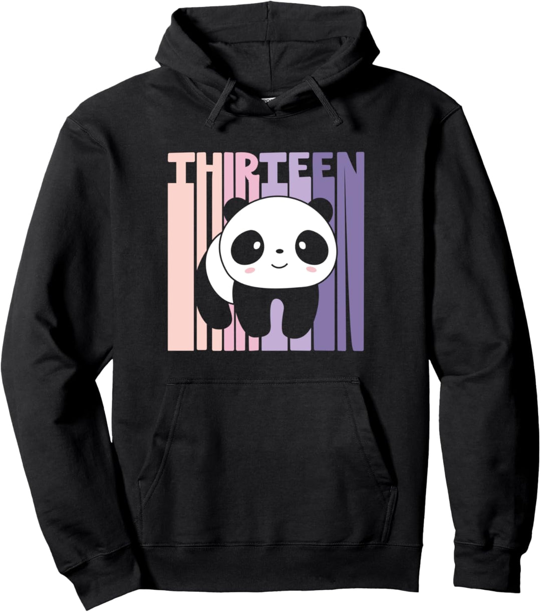 13. Geburtstag Mädchen süsses Panda Pandabär 13 Jahre alt Pullover Hoodie