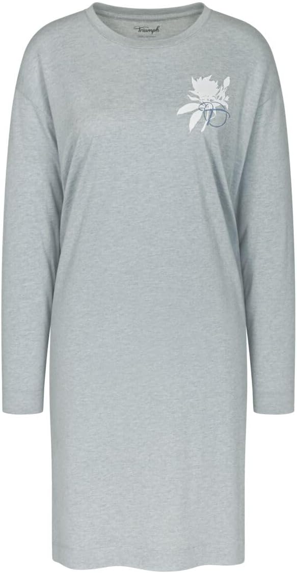 Triumph Damen Endless Comfort NDK LSL Night Shirt 36 Blue - Light Combination, 36 Blue - Light Combi