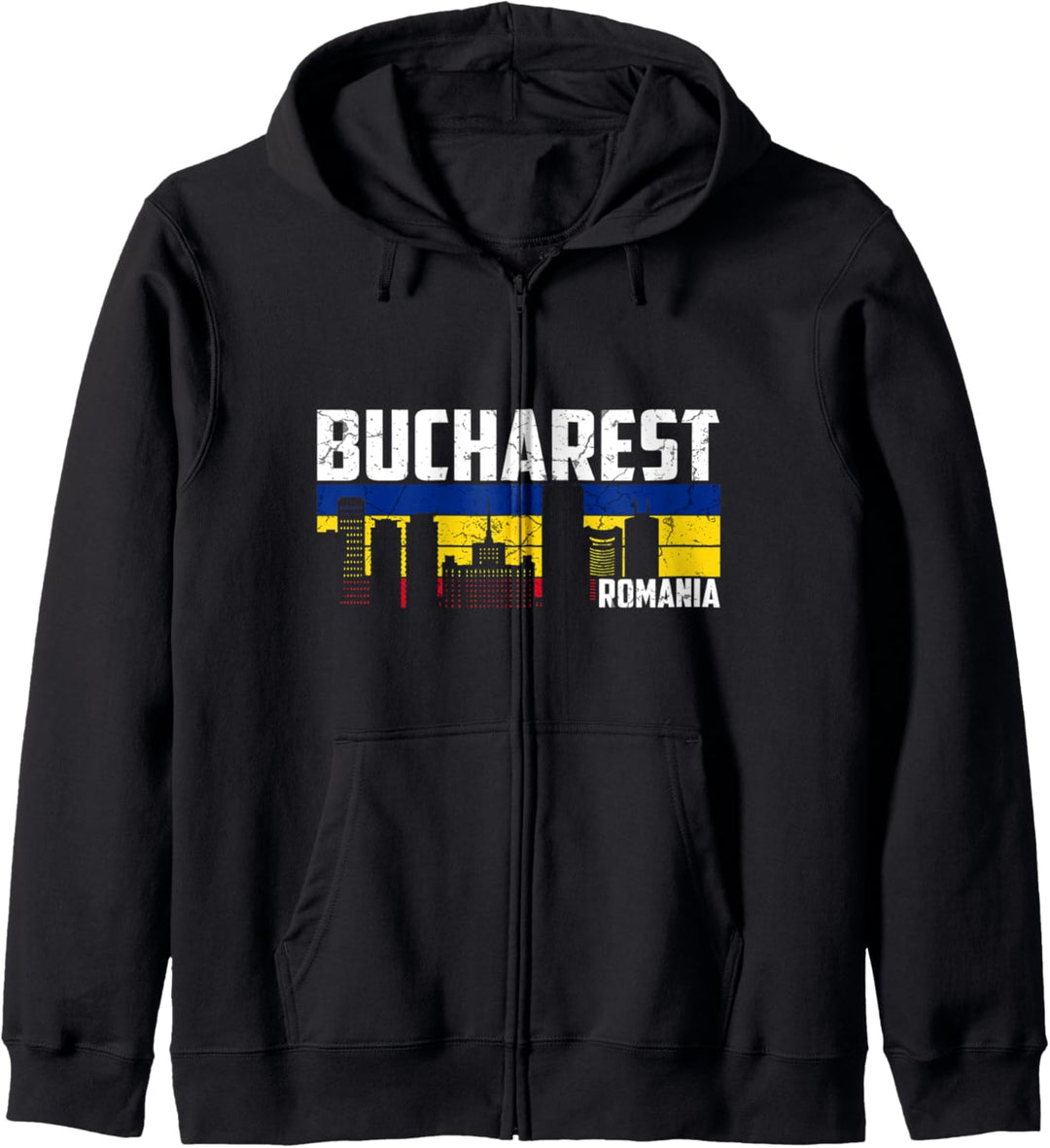 Mein Bukarest Skyline Rumänien Heimat Stadt Souvenir Kapuzenjacke