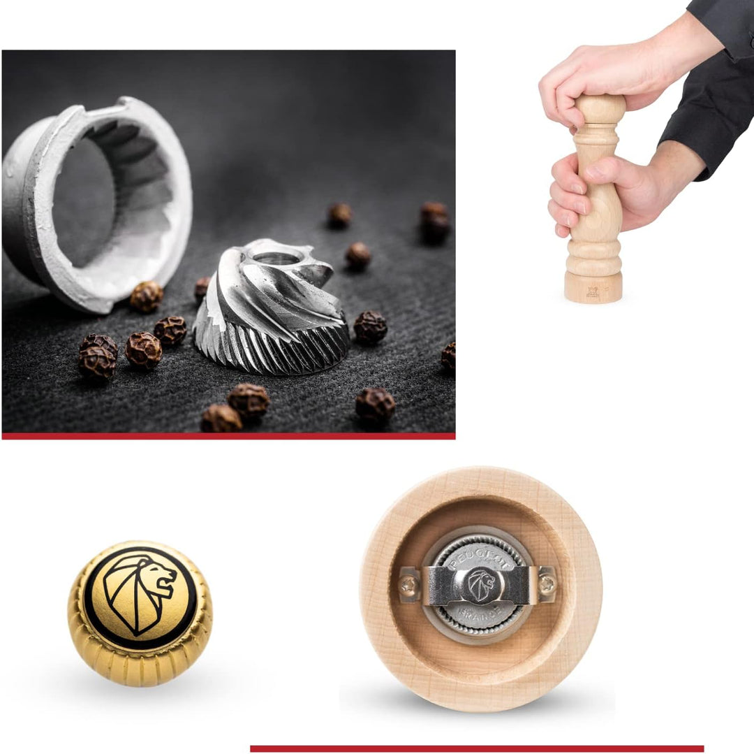 Peugeot Paris Manuelle Pfeffermühle, Klassische Mahlgradeinstellung, Höhe: 30 cm, Holz, Natur, 08704