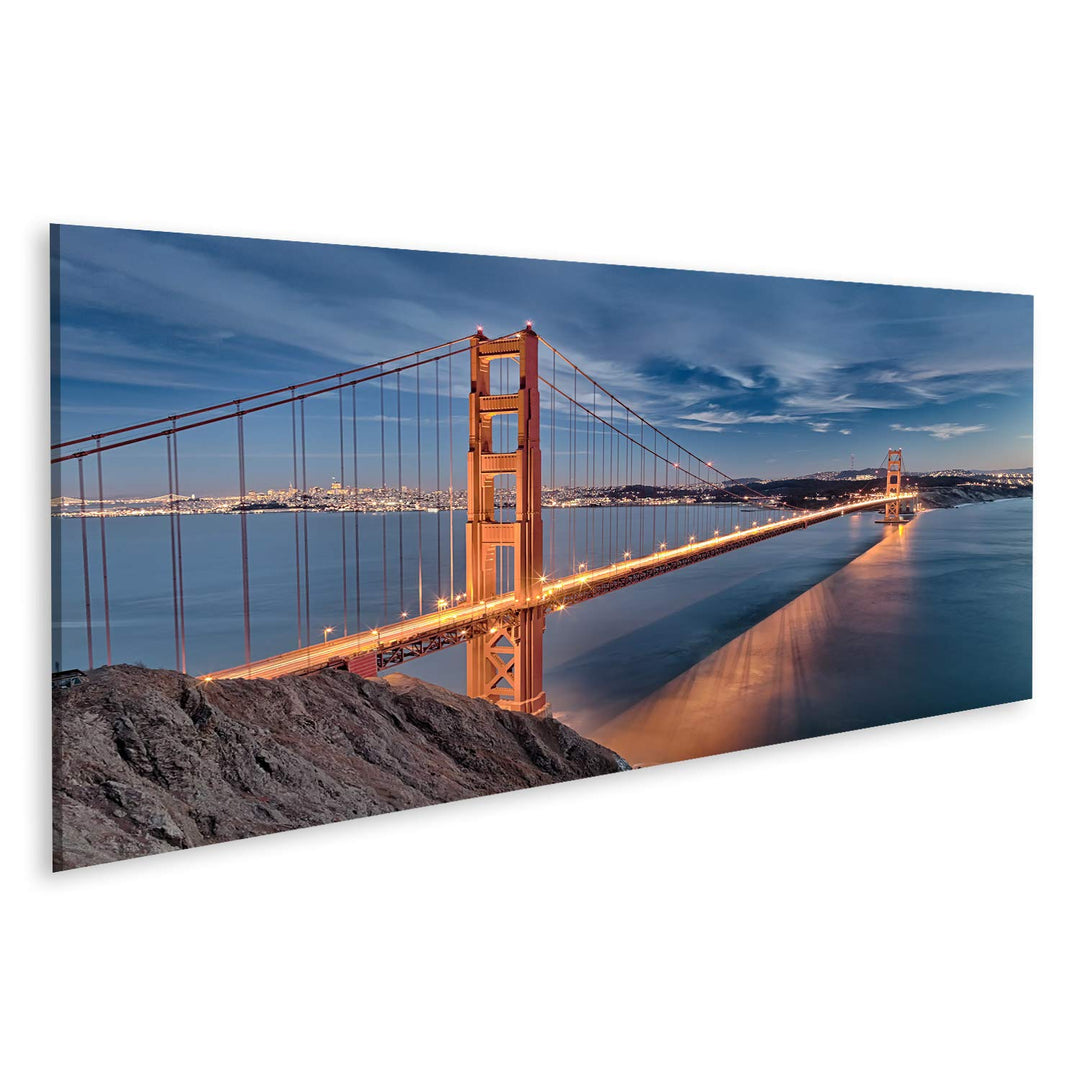 islandburner Bild auf Leinwand Golden Gate Bridge San Fracisco Stadt Bilder Wandbilder Poster Leinwa