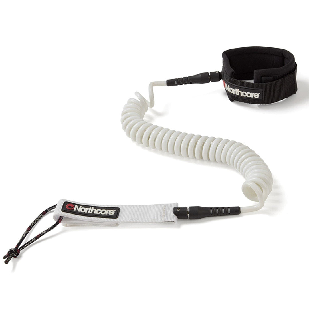 Northcore 3 m lange gewickelte SUP-Leine Weiss, Weiss