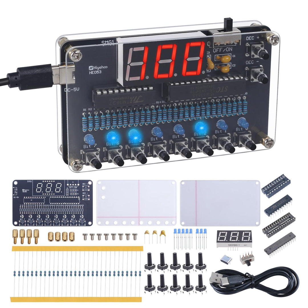 Binär-Dezimal Lötbausatz, Elektronik Lernprojekt für Schule & Studenten, MINT DIY Kit mit LED-Anzeig