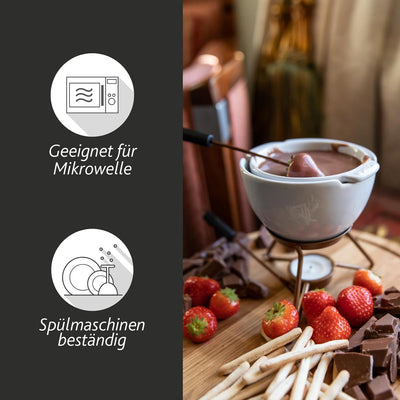 Boska Choco Fondue Petit Marie/Schokoladenfondue-Set „au bain-marie“ / Ohne Anbrennen/Mikrowellengee