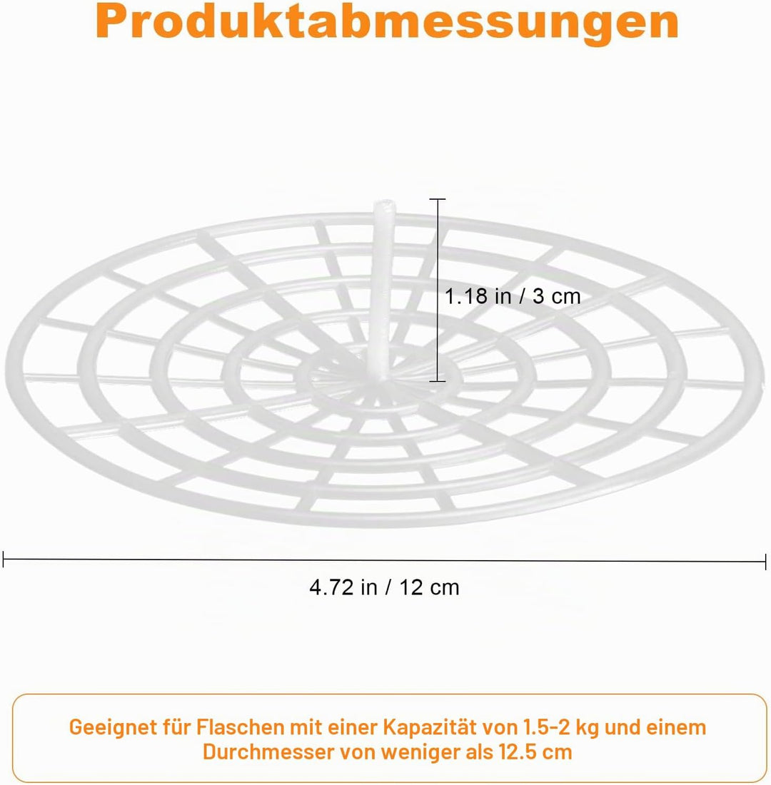5 Pcs Fermentiergitter mit Halterung, Fermentiergewichte für Verhindern Lebensmittel mit Luft in Kon