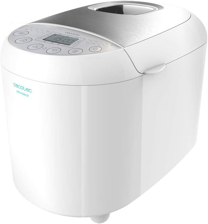 Cecotec Panificadora Bread&Co 1000 Delicious. 19 Programas, 1 Kg, 15 Horas programables, Cubeta Apta