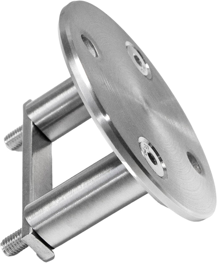 PRIOstahl Pfostenträger Pfostenhalter Wandanker Wandflansch Handlauf Bodenanker x 1 Halter Rund Ansc
