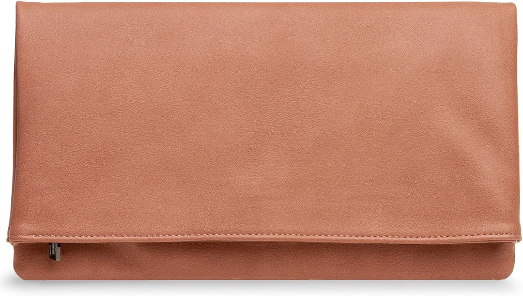 Caspar TA392 elegante Damen Briefumschlag Clutch Tasche Abendtasche Einheitsgrösse Altrosa, Einheits
