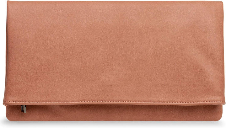 Caspar TA392 elegante Damen Briefumschlag Clutch Tasche Abendtasche Einheitsgrösse Altrosa, Einheits