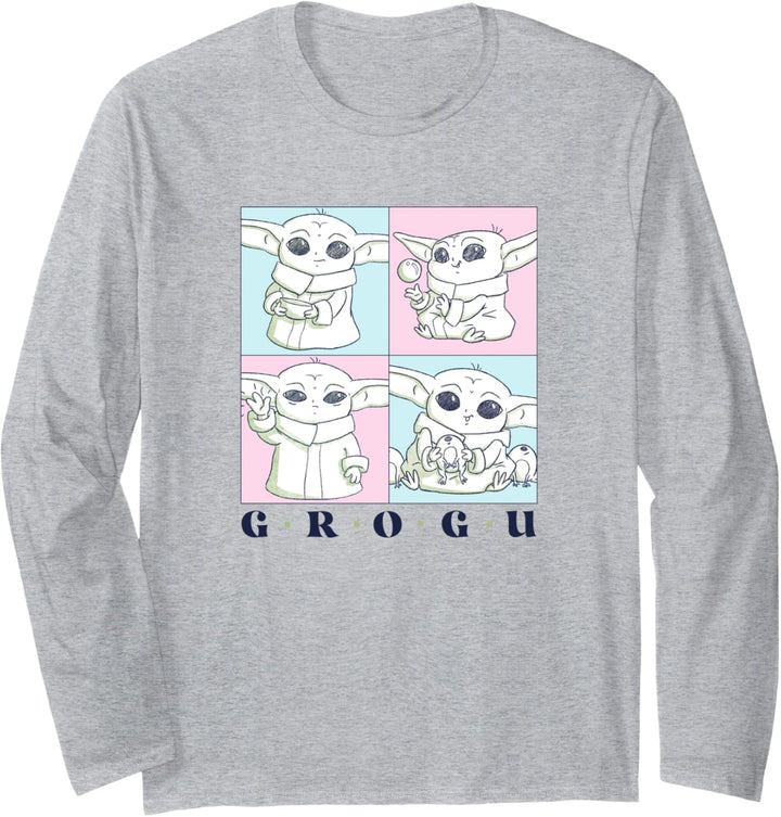 Star Wars: The Mandalorian Grogu Cute Pastel Box Up Langarmshirt
