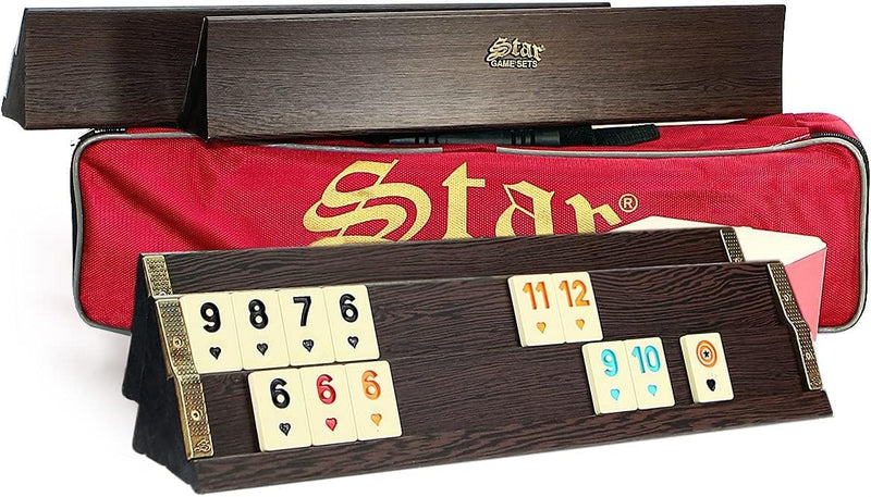 semus Premium Holz Rummy/Okey mit Melamin Steine Ahsap Okey Takimi/Dunkel