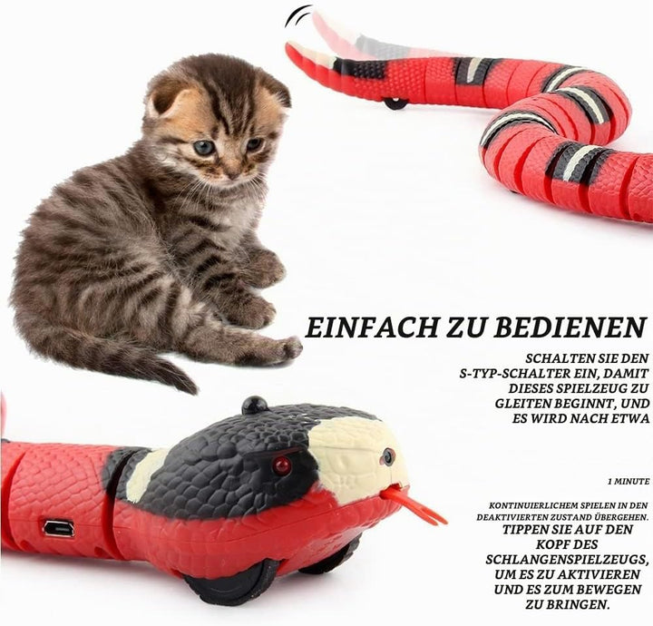 Spielzeugschlange Katze, XiXiRan Schlangenspielzeug Elektrisches, Katzenspielzeug Schlange Usb, Schl