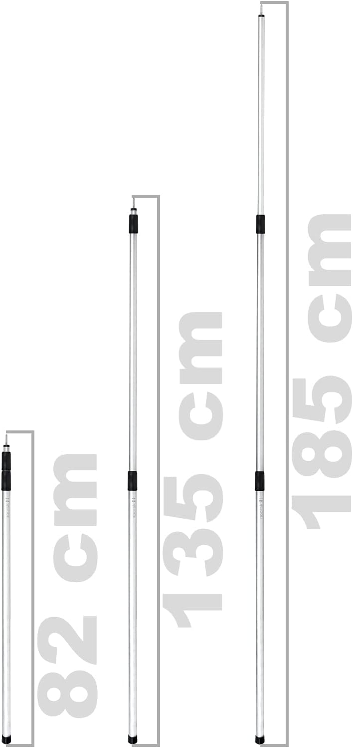 noorsk® Aufstellstangen Set Aluminium 4 oder 6 Stück Teleskopstangen 80-180 cm oder 100-240 cm für V