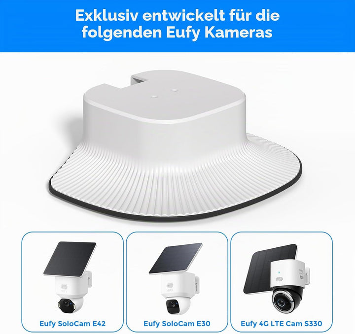 Kamerahülle kompatibel mit Eufy SoloCam E30/E42 und eufy Security 4G LTE Cam S330, Regenschutz für Ü
