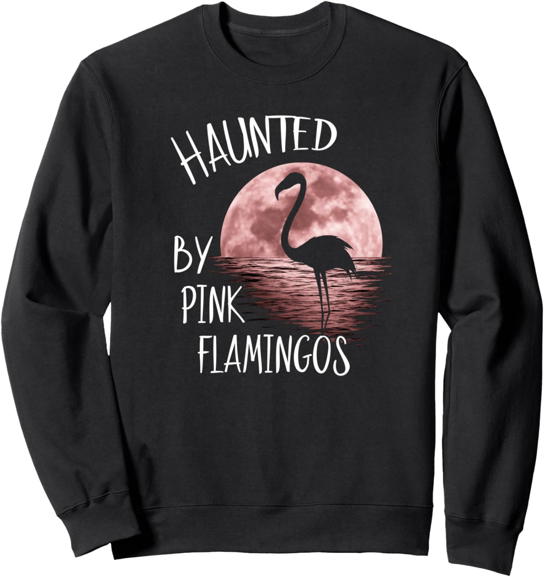 Gespenstisch von Flamingos heimgesucht Halloween Sweatshirt