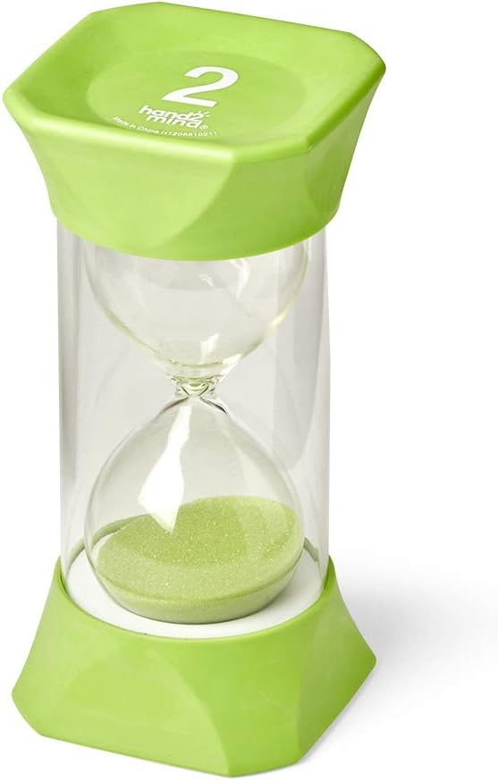 Learning Resources Jumbo-Sanduhr, 2-Minuten-Sanduhr mit gummierten weichen Endkappen, für ruhige Pau