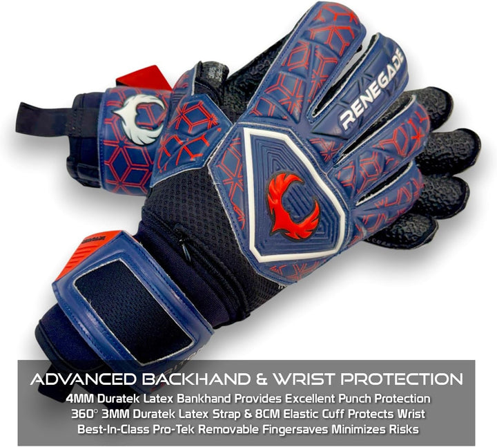 Renegade GK Triton Torwarthandschuhe mit Microbe-Guard (Grössen 5-11, 3 Modelle, Stufe 2) Pro-Tek Fi