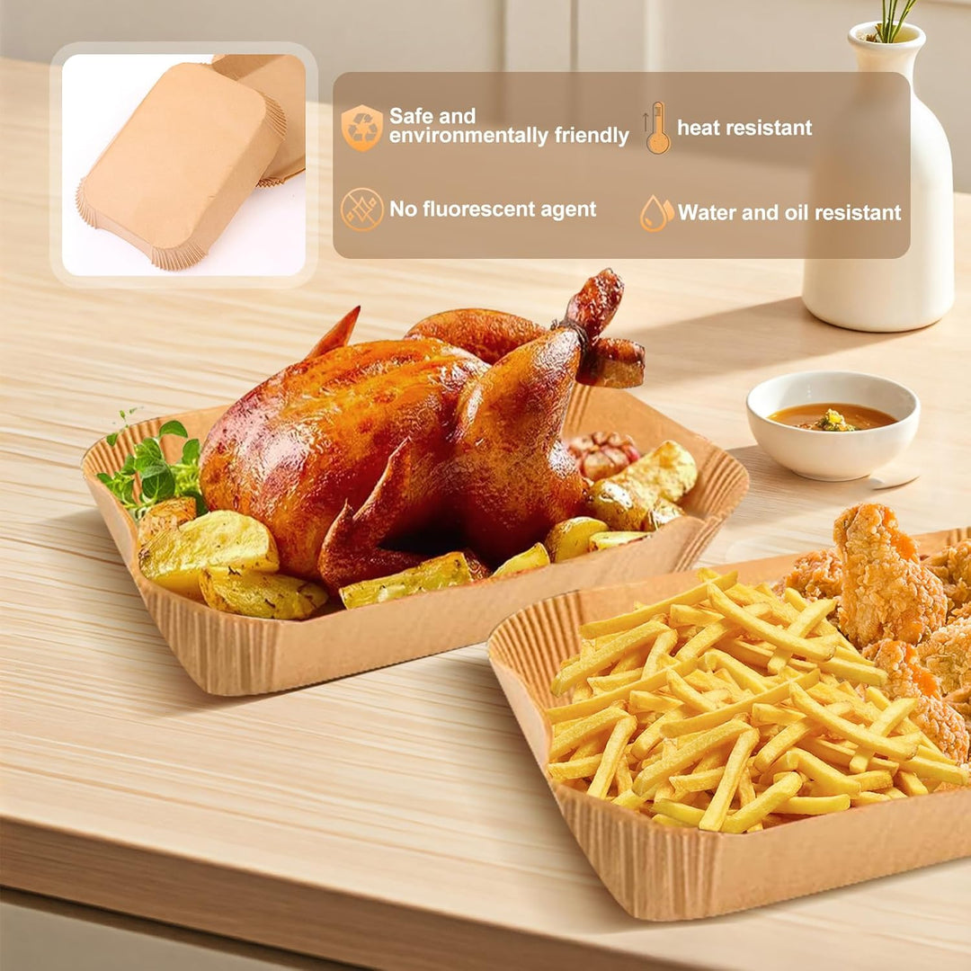 160 Stück Backpapier für Heissluftfritteuse BPA-frei, Airfryer Backpapier Antihaft Wasserdicht Ölfes