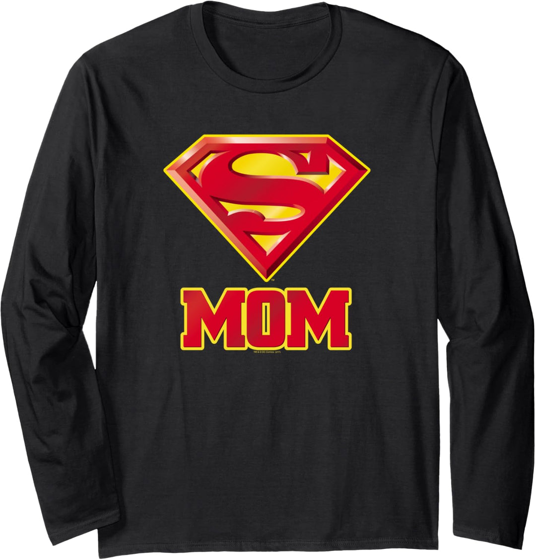 Superman Super Mom Supermama Langarmshirt