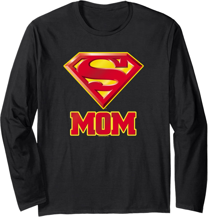 Superman Super Mom Supermama Langarmshirt