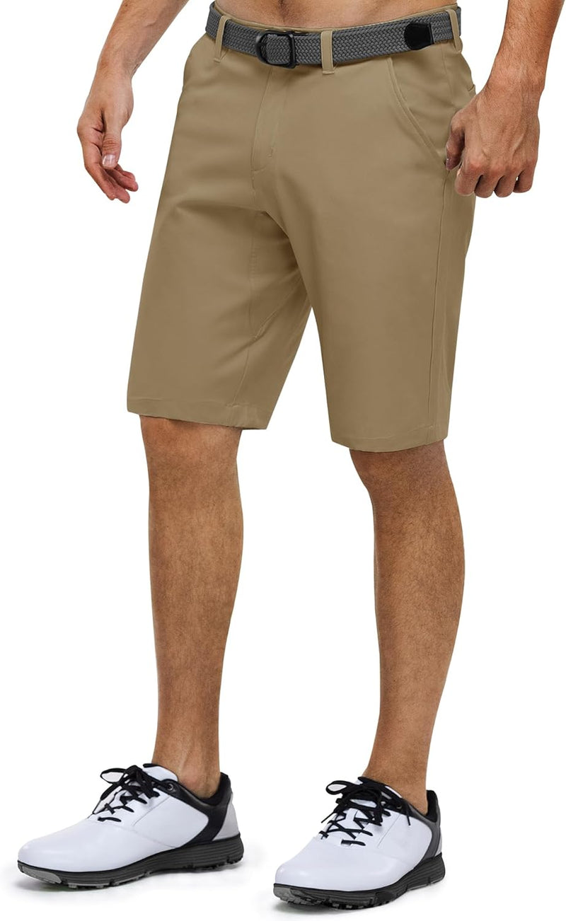 33,000ft Herren Golf Shorts Stretch Kurze Golfhosen Leichte Schnelltrocknende 11" Bermuda Shorts Kur