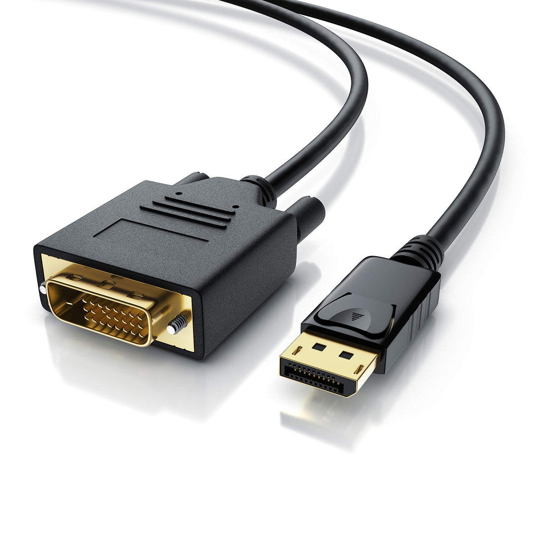 CSL - 1m Meter HQ Premium DisplayPort DP auf DVI Kabel - Zertifiziert HDCP und EDID - Full HD Ausflö