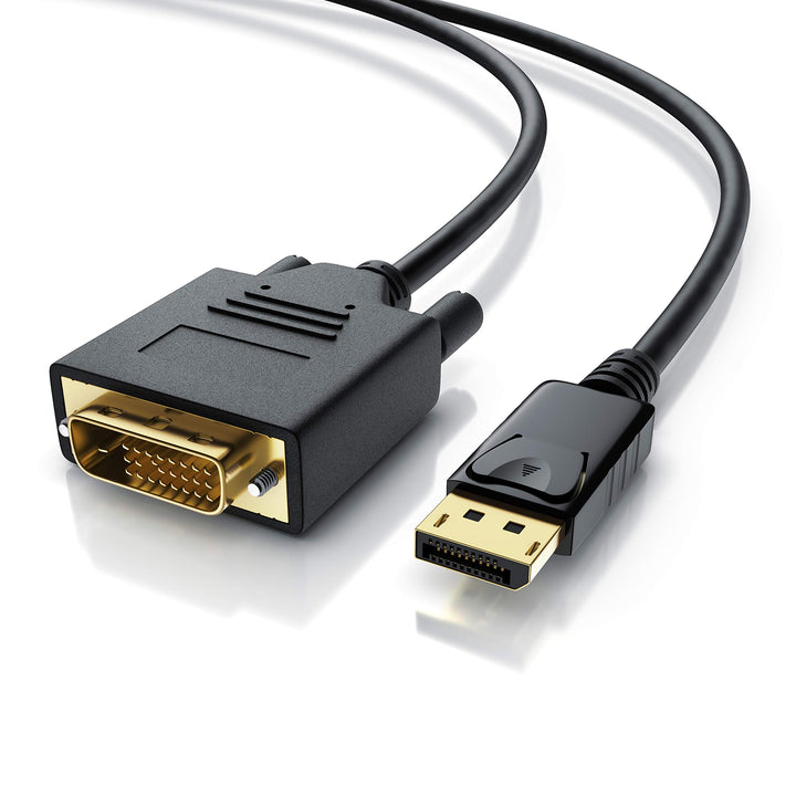 CSL - 1m Meter HQ Premium DisplayPort DP auf DVI Kabel - Zertifiziert HDCP und EDID - Full HD Ausflö