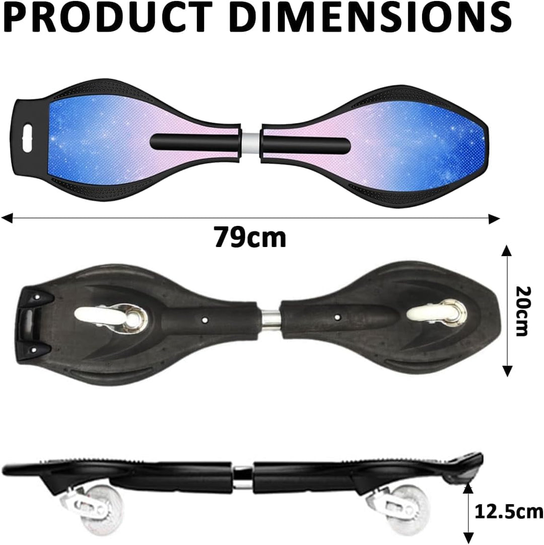 ERNAN Waveboard- Compact Lightweight Caster Board Kids/Teens. Waveboard Kinder Street Surfen Caster