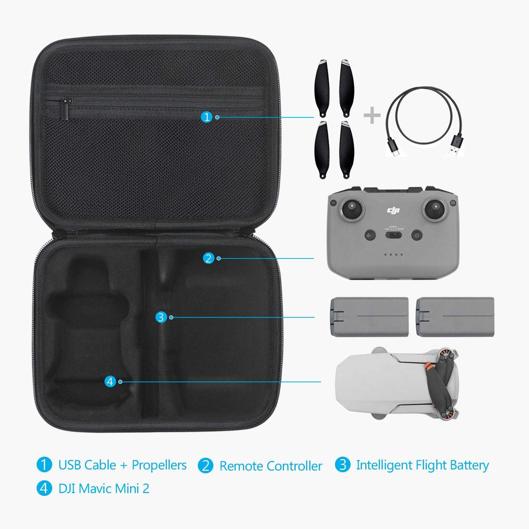 Mavic Mini 2/Mini 4K Tasche,JSVER Tragetasche für DJI Mini 2 SE/Mavic Mini 2 Case für Combo und Zube